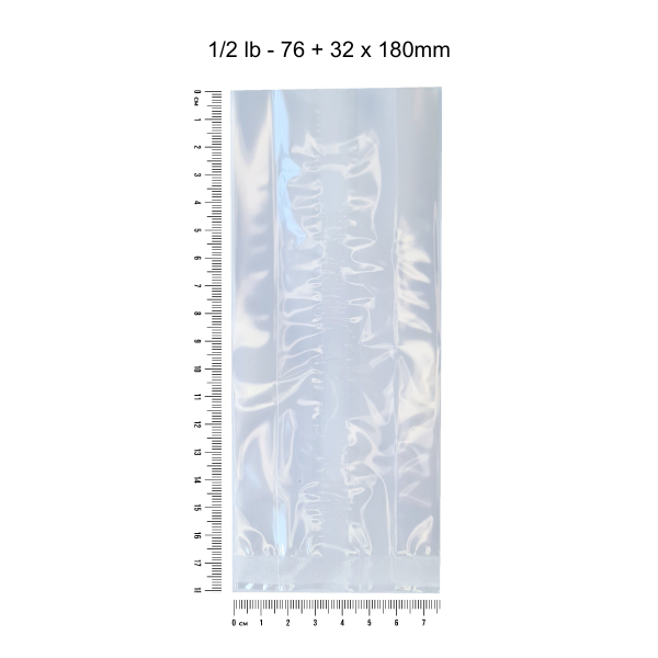 Cellophane Packets (100 units)(1/2lb 76 + 32 x 180mm 30 mic)