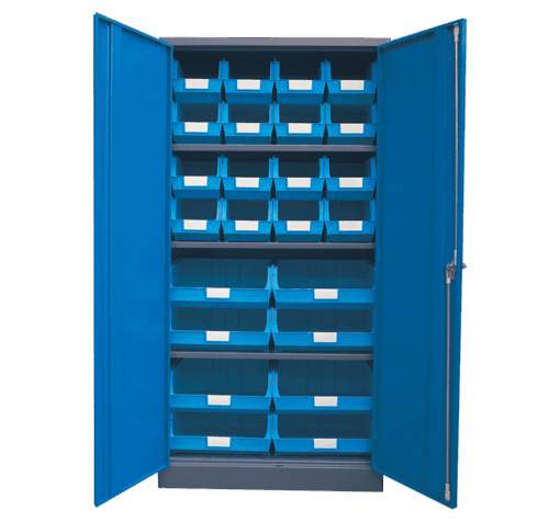 Blue – Linbin ® Storage Bin Cabinet Kit 4 – QSolar System