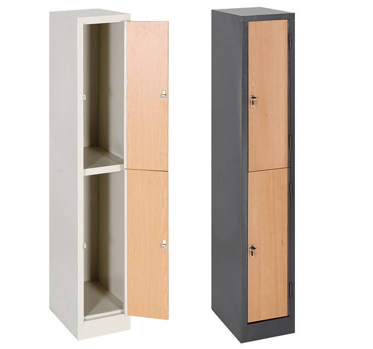 Steel Lockers with Wooden Doors