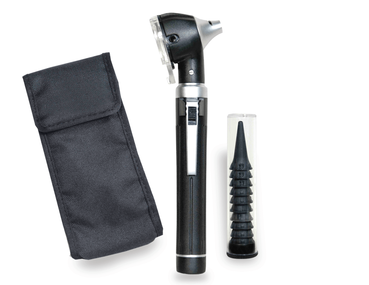 Fibre Optic Pocket Otoscope Black