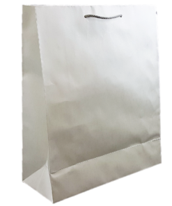 Silver Handy paper carrier bag with cord handles