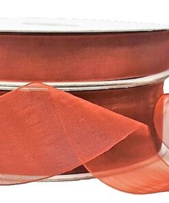 Rust Organza Ribbon 20mm x 100m