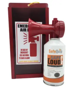 Safequip Air Horn - 135ml with Red Wall-Mountable Metal Case