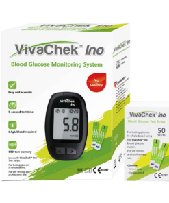 Vivachek Ino Meter + 1 Box Blood Glucose Tests Strips -50 Pcs