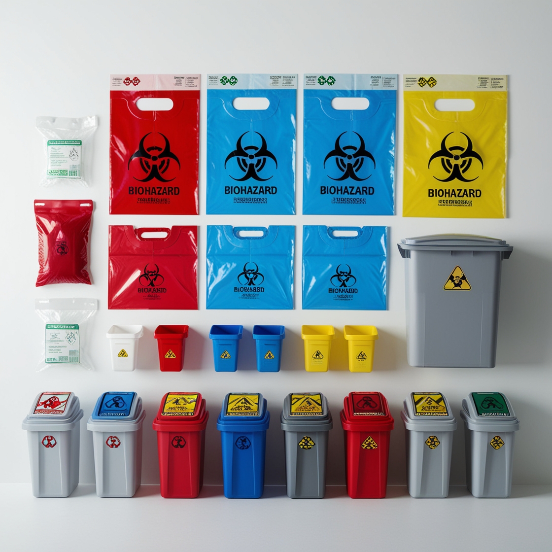 healthmark red biohazard bins