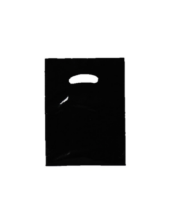 Black Plastic Carrier Bags (300+40x240mm)(1000 Units)