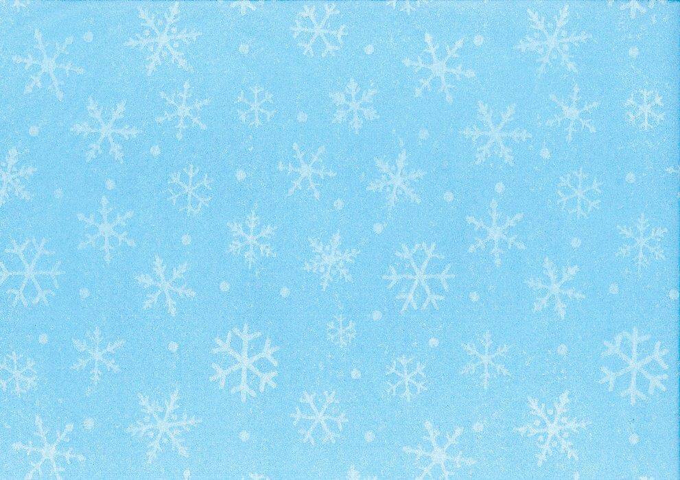 Snowflakes White on Light Blue Wrapping Tissue (25 Sheet Pack)