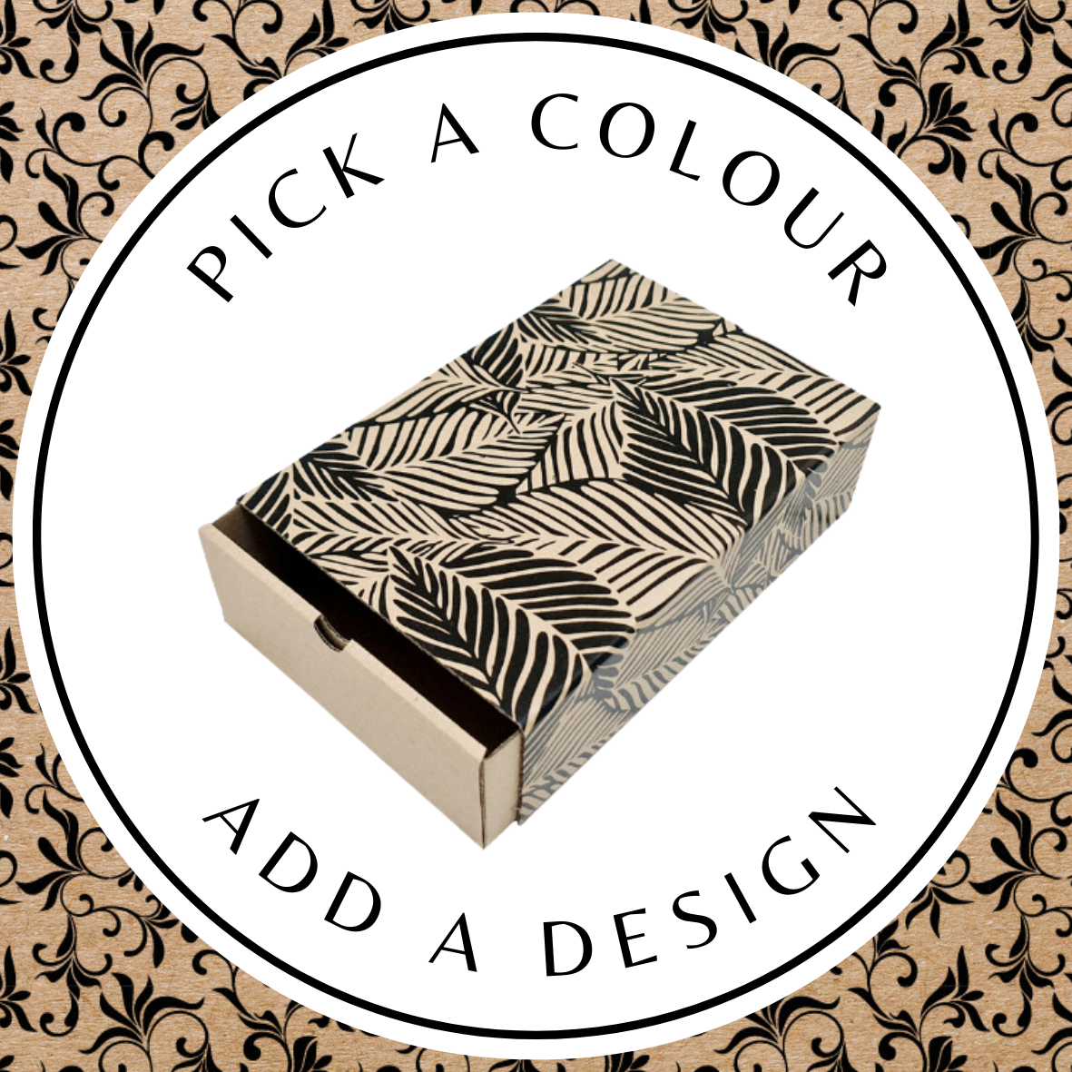 Design Matchbox (M) – Brown Kraft 250 x 175 x 75mm