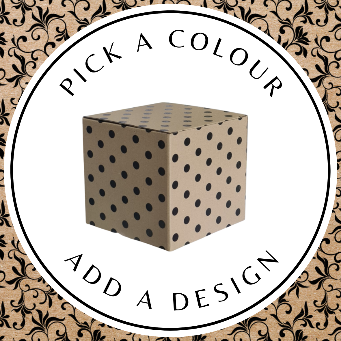 Design Cube Box (M) – Brown Kraft 150 x 150 x 150mm