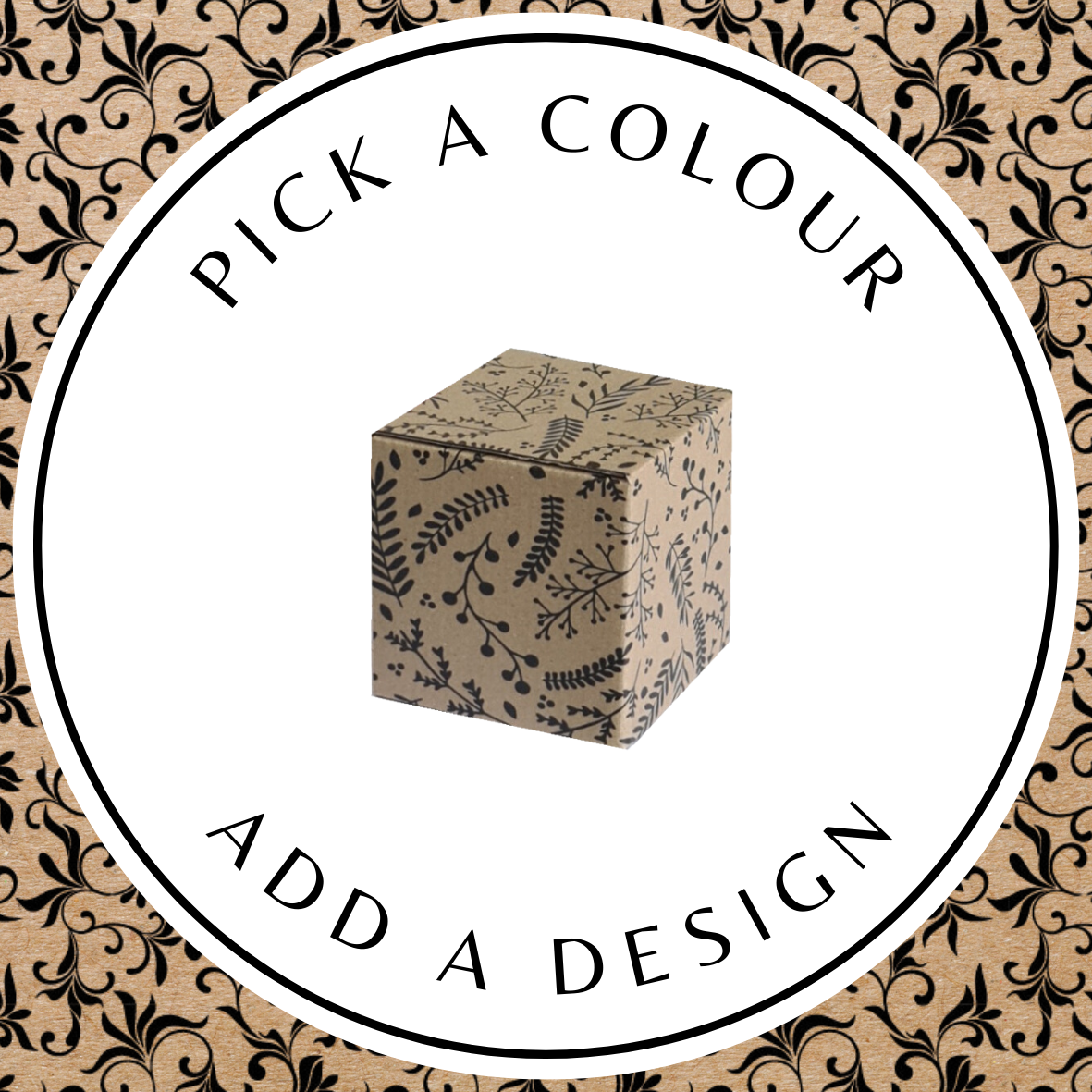 Design Cube Box (S) – Brown Kraft 110 x 110 x 110mm