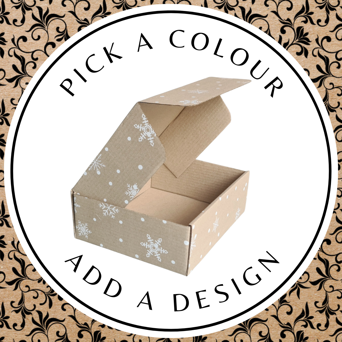 Design Shipper (M) – Brown Kraft 220mm x 180mm x 75mm