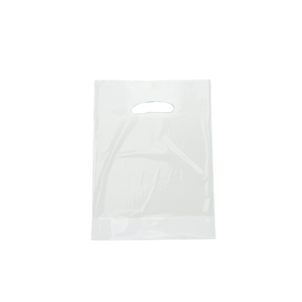 Frosted (Clear with white tint) Plastic Carrier Bags (300+40x240mm)(1000 Units)