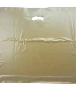 Gold Plastic Carrier Bags (500+40x550mm)(1000 Units)