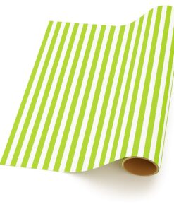 Thin Stripe - Lime Green & White (5m x 50cm)
