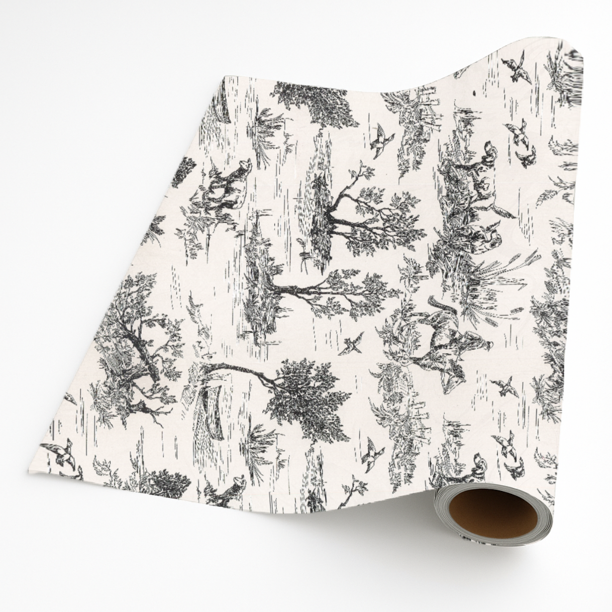 Countryside Toile in Black – Giftwrap (5m x 50cm)