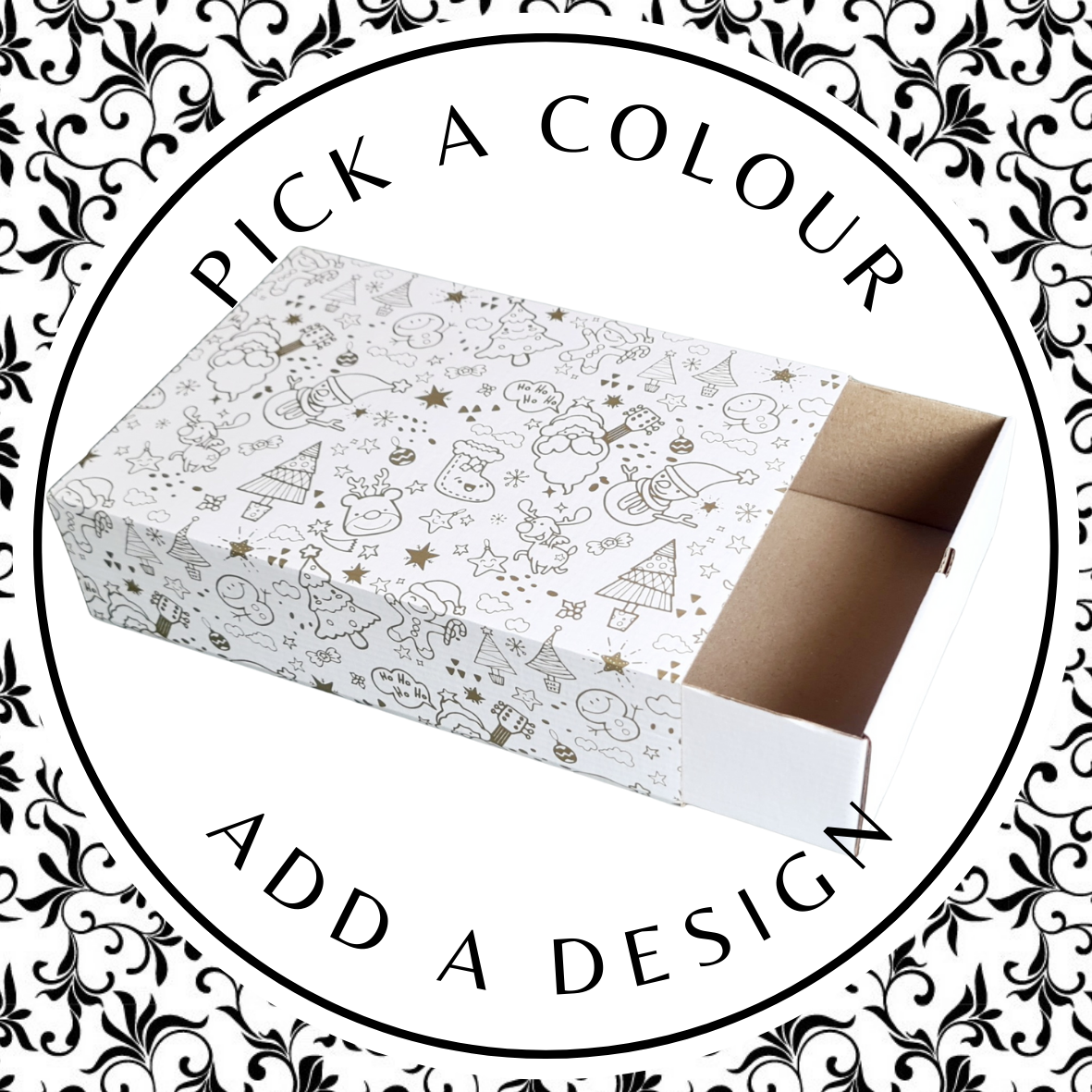 Design Match-box (M) – White Kraft 250 x 175 x 75mm