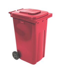 Wheelie Bin - SABS Approved - 240L - Red - Pack of 12 - Wheelie Bin 240L-red