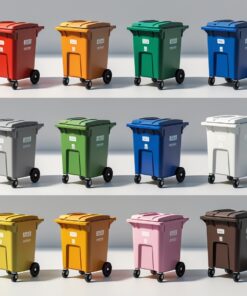 Grey 1000 liter wheelie bin