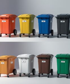 550 liter green wheelie bin