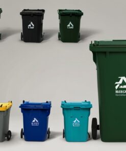 240l red bin