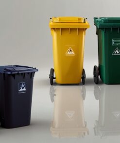 240l red wheelie bin