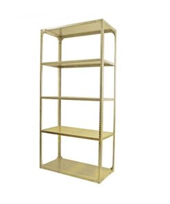 Bolted Shelving Steel Bay 5 Shelves - Uni-Angle - Five Shelf Kit - Painted - 213.4 x 91.4 x 45.7 cm