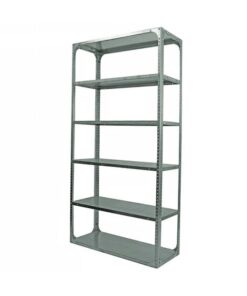 Bolted Shelving Steel Bay 6 Shelves - Uni-Angle - Six Shelf Kit - Galvanised - 274.3 x 91.4 x 30.5 cm