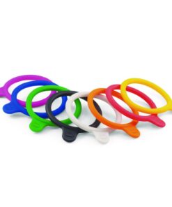 DWK Duran GL 45 Silicone Bottle Tags, Multipack (2 Each: Blue, Purple, Green, Red, Orange, Yellow, Black, White)