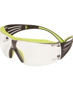 3M Protection Spectacle SecureFit SF401XRAS-GRN UV, Anti-Scratch, Anti-Fog, Green/Black Frame