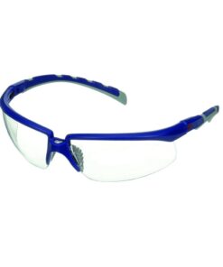 3M Safety Glasses Solus 2000 Anti-Fog/Anti-Scratch, Clear Lens, Frame: Blue/Grey