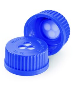 DWK Duran Membrane Screw Caps, GL 45, PP, Blue, for Laboratory Glass Bottles, ePTFE Pore Size 0.2 µm