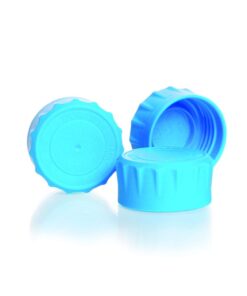 DWK Duran YOUTILITY GL 45 Screw Caps, Polypropylene, Ergonomic Shape, Cyan, Pack of 10
