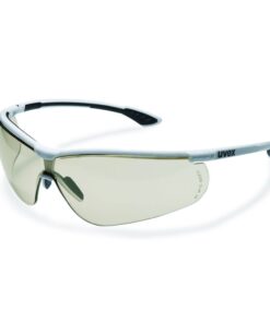 Uvex Protection Spectacles Sportstyle 9193, Colour Black/White, Lenses Light Brown, UV 400, 5-1.4, Supravision Extreme