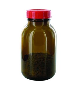 Behr Labor Wide Mouth Bottle 500ml, Amber with PTFE-Laminated Cap, DIN 55