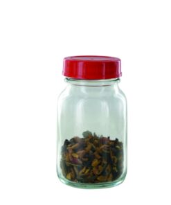 Behr Labor Wide-Neck Bottle RK 250 GT 250 ml, Thread Ø 55 mm, Clear Glass, with Closure
