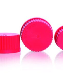 DWK Duran Screw Cap, GL18, PBT Closed Red with PTFE Protected Seal