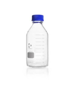 DWK Duran 1000 mL Clear Glass Laboratory Bottle with GL 45 Screw Cap