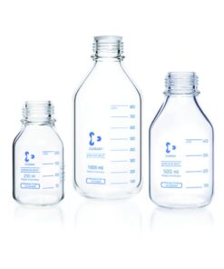 DWK Duran Laboratory Glass Bottle, 100 mL, GL45, Clear, Pressure Plus, Pressure Resistant (Without Screw Cap and Pouring Ring)