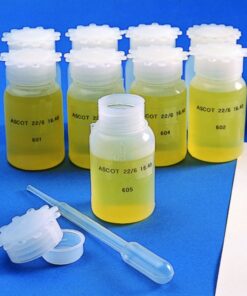 Kartell Wide Mouth Bottles 250 mL PE Graduated with Closure PP Pack of 10
