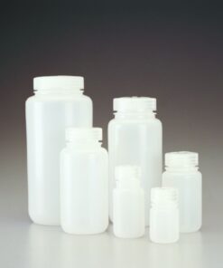 Thermo Nalgene Wide-Mouth HDPE Bottles with Screw Cap, 60 mL, Pack of 12