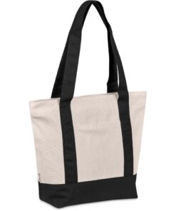 Chibi Cotton Tote Gift Bag With Main Zip Compartment and Cotton Handles