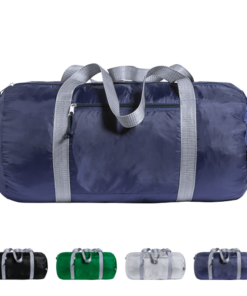Eco Friendly Recyled PET Barrel Sports Bag With Main & Front Zipper Pocket