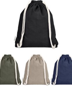 Kinchaku Recycled Eco Friendly Canvas Drawstring Bag – 320gm Heavy Duty