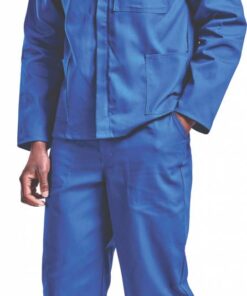 Conti Suit Poly Cotton. Sizes 34 – 60. Available in Bottle Green, Choc Brown, Calico Green, Grey, Khaki, Navy, Red, Black, White or Orange