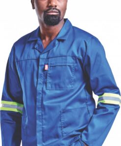 Conti Suit 100% Cotton Jacket D59. Gold Label. Reflective Tape. SABS. Royal Blue. Sizes 34 – 60
