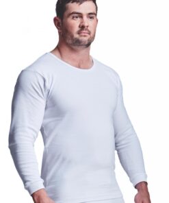 Thermal Vest Long Sleeve. Double Knit. SML-XL