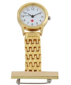 Metal Nurse Watch. Available in Silver, Gold or Black in Celloph