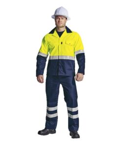 Premier Conti Jacket with Reflective – Available in: Safety Orange/Navy or Safety Yellow/Navy