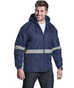 Ground Zero Jacket with Reflective Tape – Available in: Navy