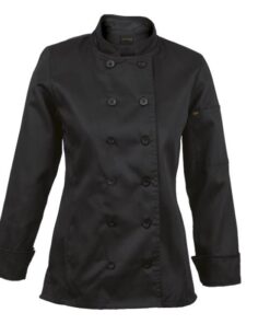 Ladies Long Sleeve Savona Chef Jacket – Available in: Black or White